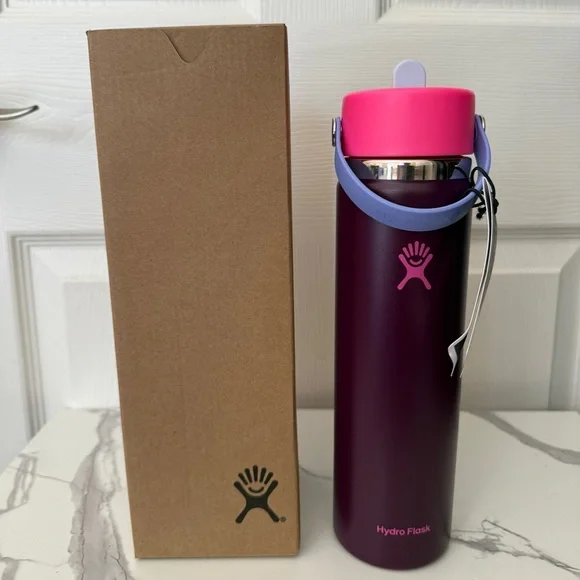 Hydro Flask 24oz Wide Mouth Straw Limited Remix: Sugar Plum & Holiday Punch - Picture 6 of 10